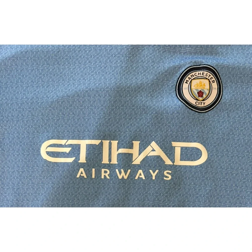 Youth Vintage Manchester City De Bruyne Soccer Jersey Large 93:20 2021 Champions